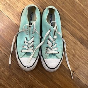 Turquoise converse sneakers